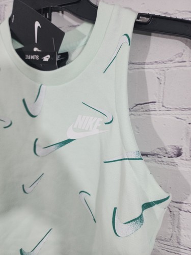 Nike Slim Fit Running Tennis Yoga Tank Girls XL Mint Green DA1404-394 - New - Picture 5 of 10