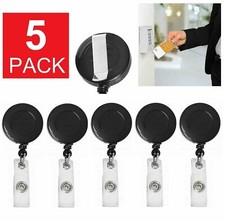 5 Pieces Retractable Badge Holder Reels with Swivel Alligator Clip