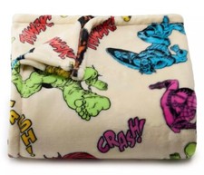 Marvel Retro Cartoon Icons Soft Plush Throw Blanket 5' x 6 ft - The Big One