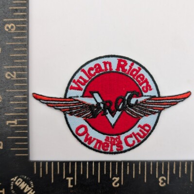 Vulcan Riders and Owners Club (VROC) Patch Red Black Wings Motorcycle Club 3.5''