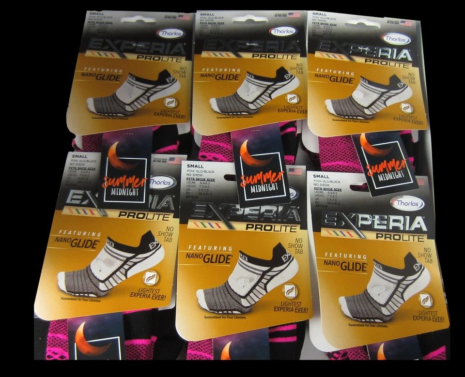 Thorlos Experia Unisex Prolite Running Ultra Thin No Show Sock XPTU 6 Pairs - Image 2 of 2