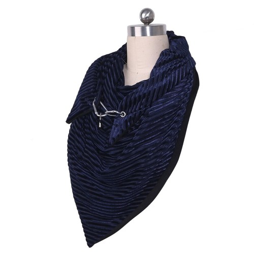 Women Winter Warm Large Scarf with Button Star Pendant Solid Color Shawl Wrap - Picture 10 of 11