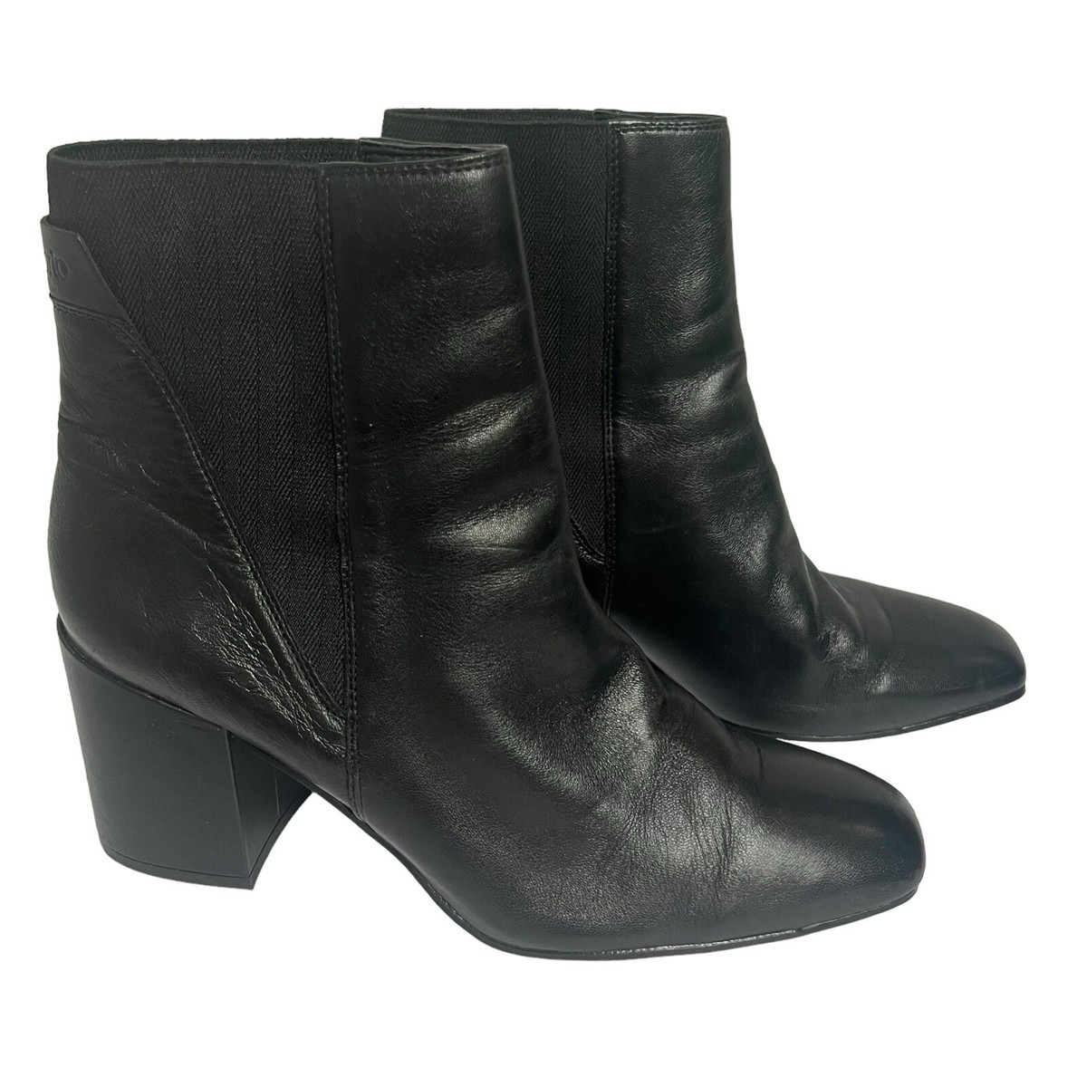 Franco Sarto Black Leather Chelsea Ankle Boots Almond Toe Size 8.5 Franco Sarto Black Leather Ankle Boot • size | Mercari main image 4