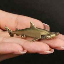 Brass Hammerhead Shark Figurine Statue Animal Figurines Table Decoration....