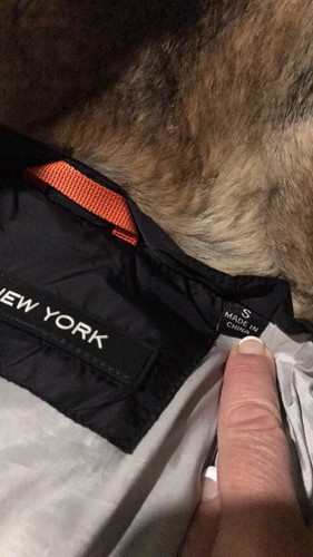 Mark New York- Winter Hooded Puffer Coat, Black With Removable Fur Hood - Picture 6 of 7