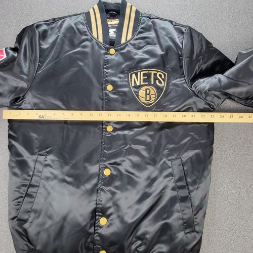Starter Black Label 75th Anniversary Brooklyn Nets Black Gold Jacke S - Bild 11 von 12