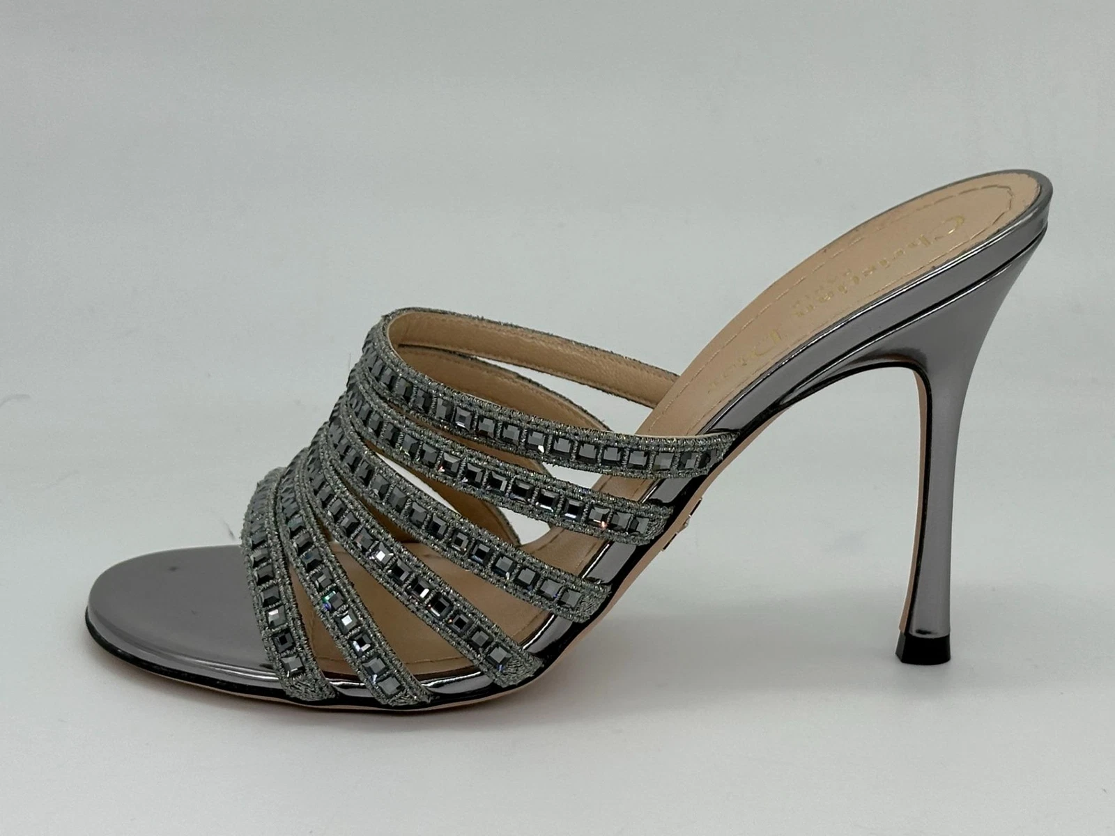 Sandales à talons à talons embellis DIOR GEM strass cristal chaussures mules