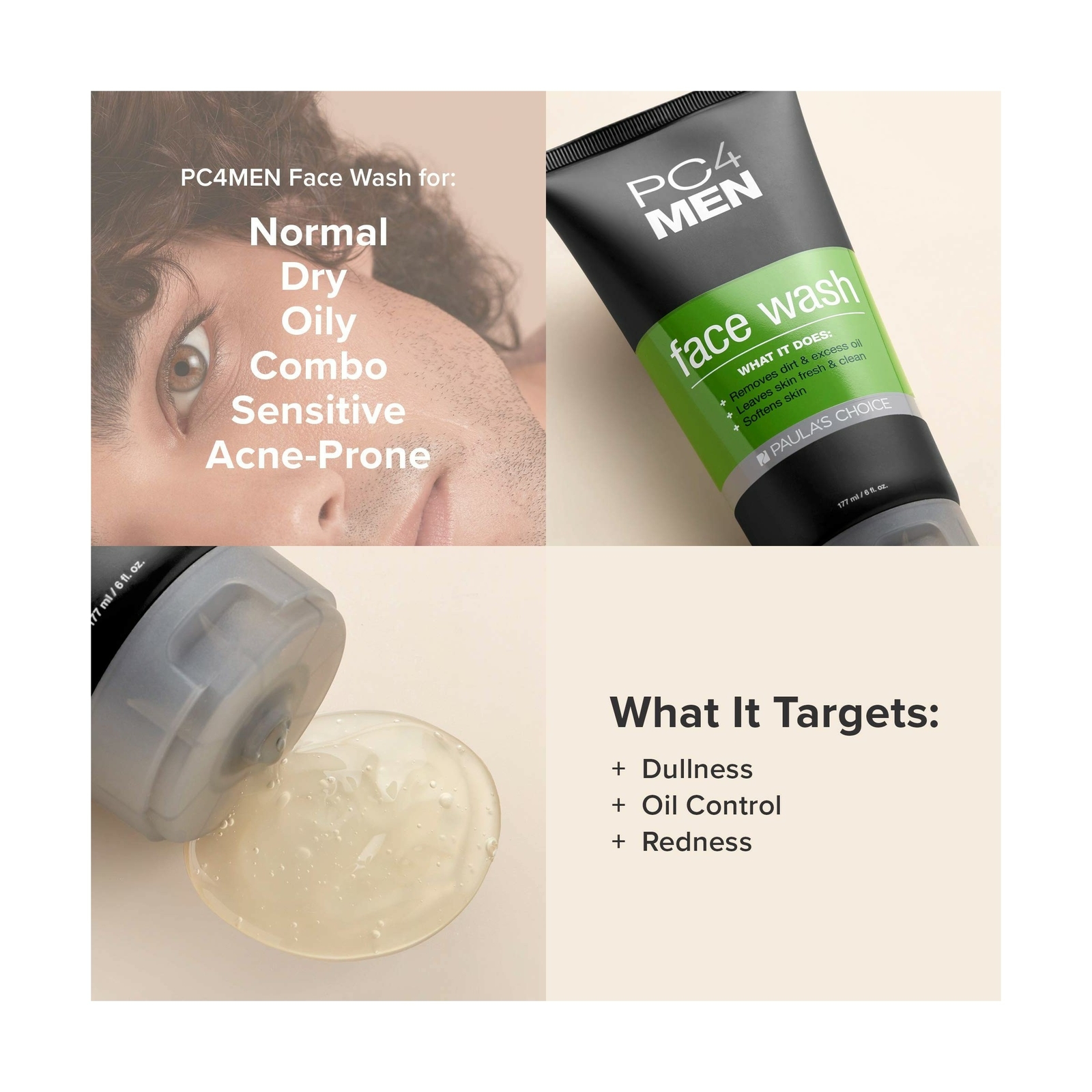 pc4 men face wash