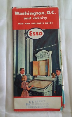 1957 Esso Washington D.C. & Vicinity Map & Visitor's Guide