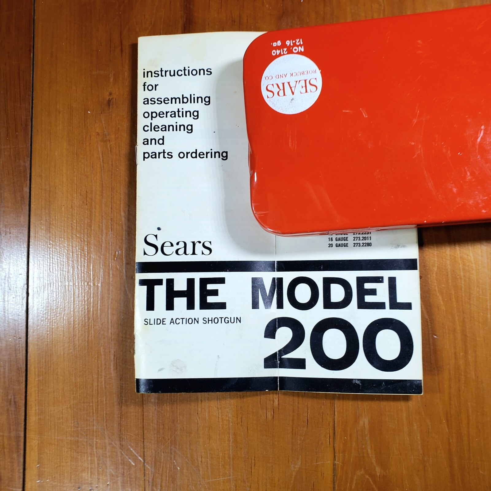 Vintage Sears Roebuck and Co GUN CLEANING KIT No.2140 1216ga Metal Box