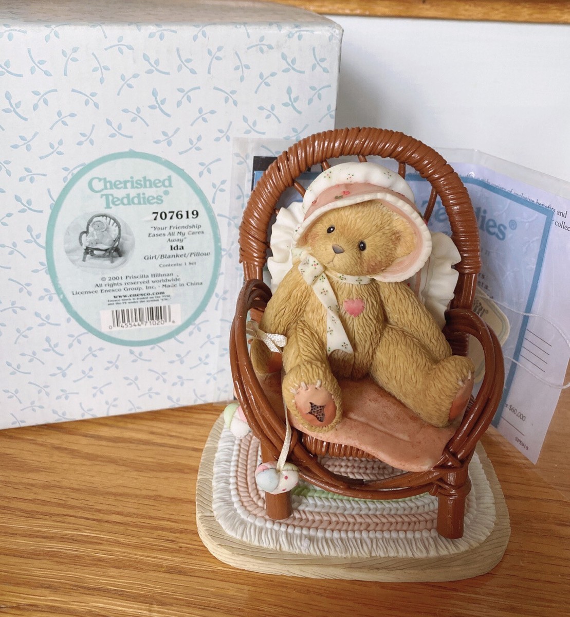 cherished teddies 707619 Ida girl with blanket and pillow | eBay