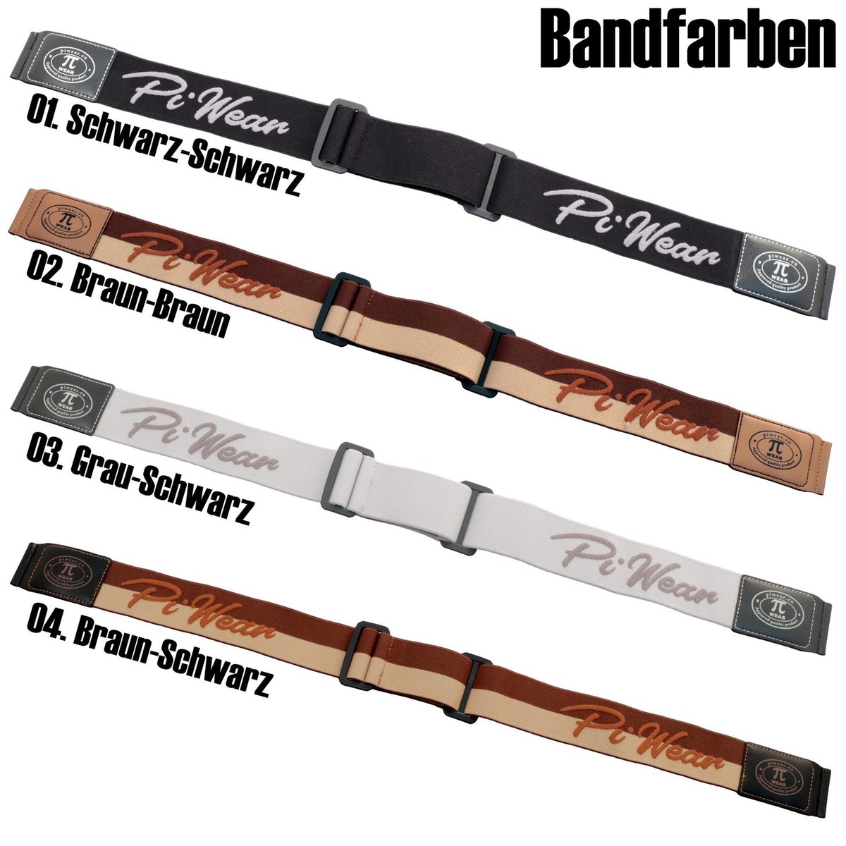 Motorradbrille Piwear Arizona Schutzbrille Band Schwarz, Glas Getönt