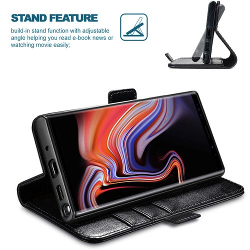 For Samsung Galaxy Note 9 Shockproof Leather Wallet Card Slots Phone Case Cover - Picture 4 of 24