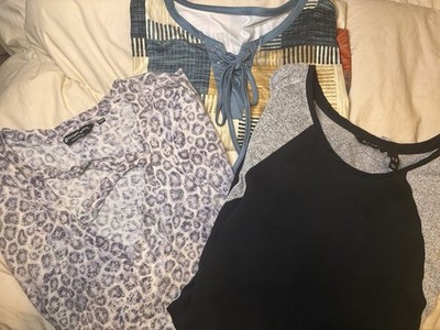 Lot Of 3 3x Tops Colorful Artsy Office Wear Comfy Cozy And Cool