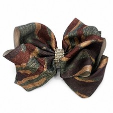 BRAND NEW WITH TAGS Girls Camouflage Rhinestone Hair Bow