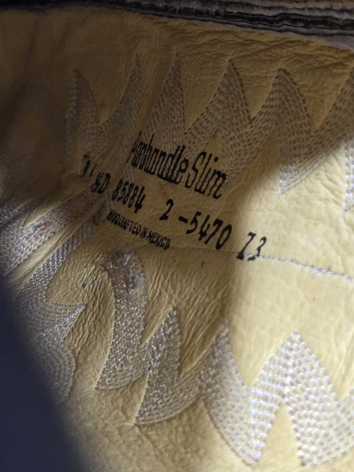 Vintage Panhandle Slims Python Leather Cowboy Boo… - image 9