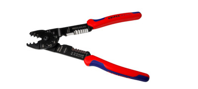 KNIPEX 97 21 215 C Crimpzange   230 mm   schwarz lackiert mit Mehrkomponenten