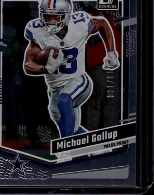 2023 Donruss #79 Michael Gallup Press Proof Silver #/100