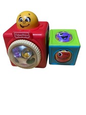 Fisher Price 2 Block Lot Bright Beginnings Action Stacking Blocks Rolling