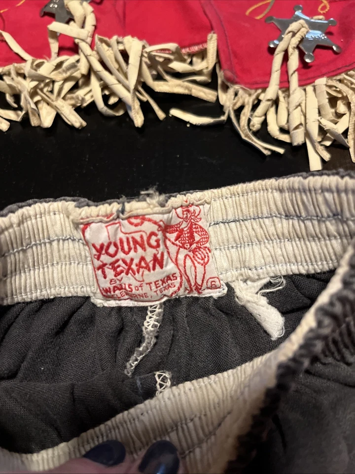 Vintage Young Texan Cowgirl Costume Outfit Dress Up Western Vest Skirt Fringe - Image 3 of 4