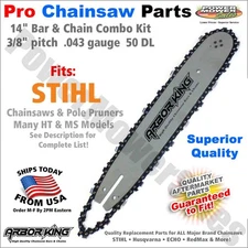 14” Chainsaw Bar & Chain 3/8 .043 50 DL Fits Stihl MS170 MS192 076-2817 540390