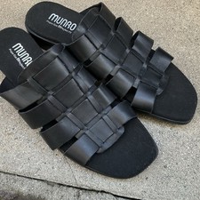 Munro Carrera Slide Sandal Open Toe Womens Bl...