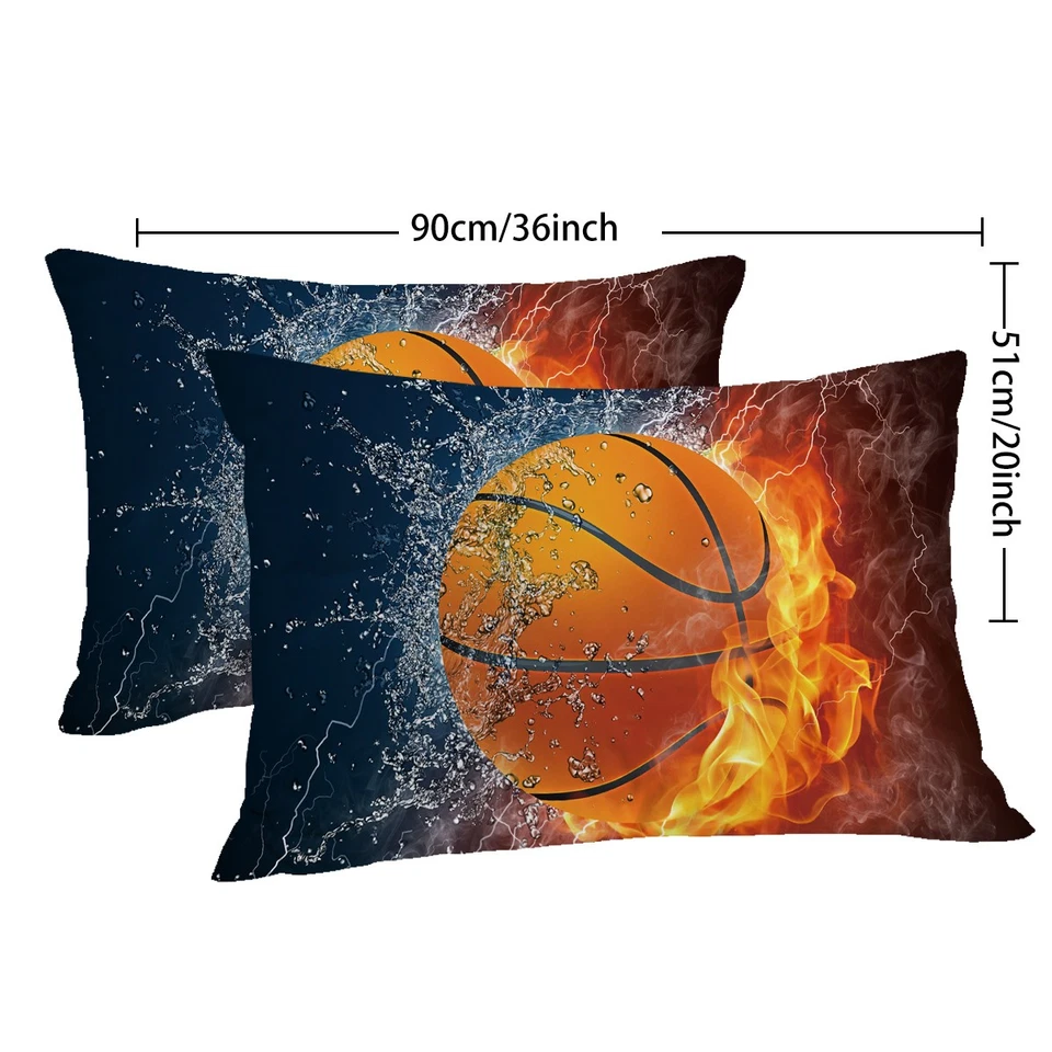 Basketball Pillowcase Throw Pillow Case Cover Sports Themed Bedroom Decoration - Image 2 of 4