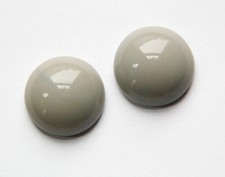 Vintage Opaque Gray Domed Glass Cabochons 18mm cab706T