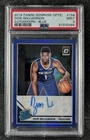2019 DONRUSS OPTIC ZION WILLIAMSON #158 BLUE PRIZM RATED ROOKIE AUTO /49 PSA 9