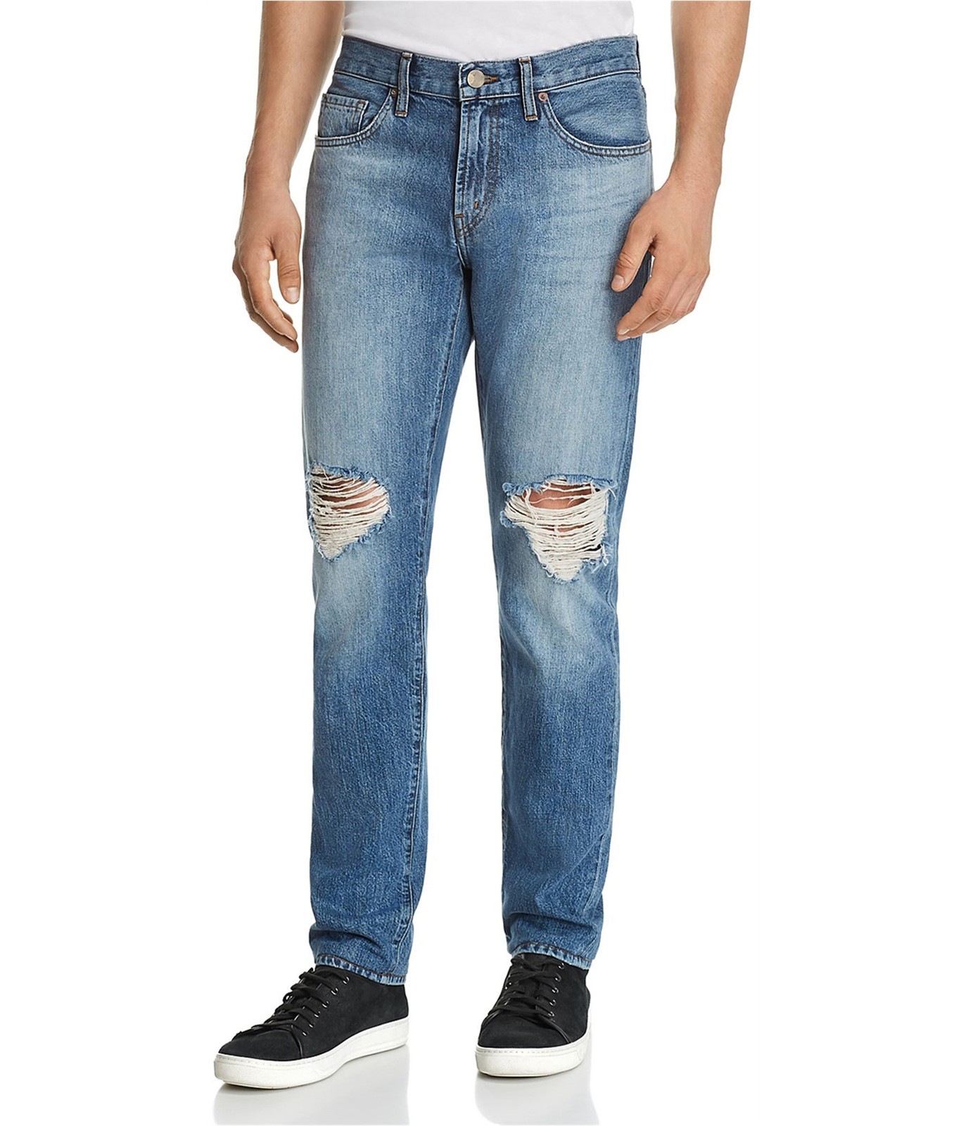 Мужские потертые джинсы Slim Fit от J Brand синие 32W x 33L 18990₽