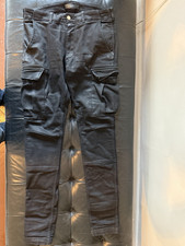 AMIRI Mens Black Slim Tapered Cargo Pants Den...