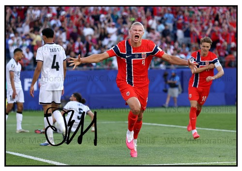 11262. Erling Haaland Signed Pictures (A4 Prints) Man City Dortmund Norway etc.
