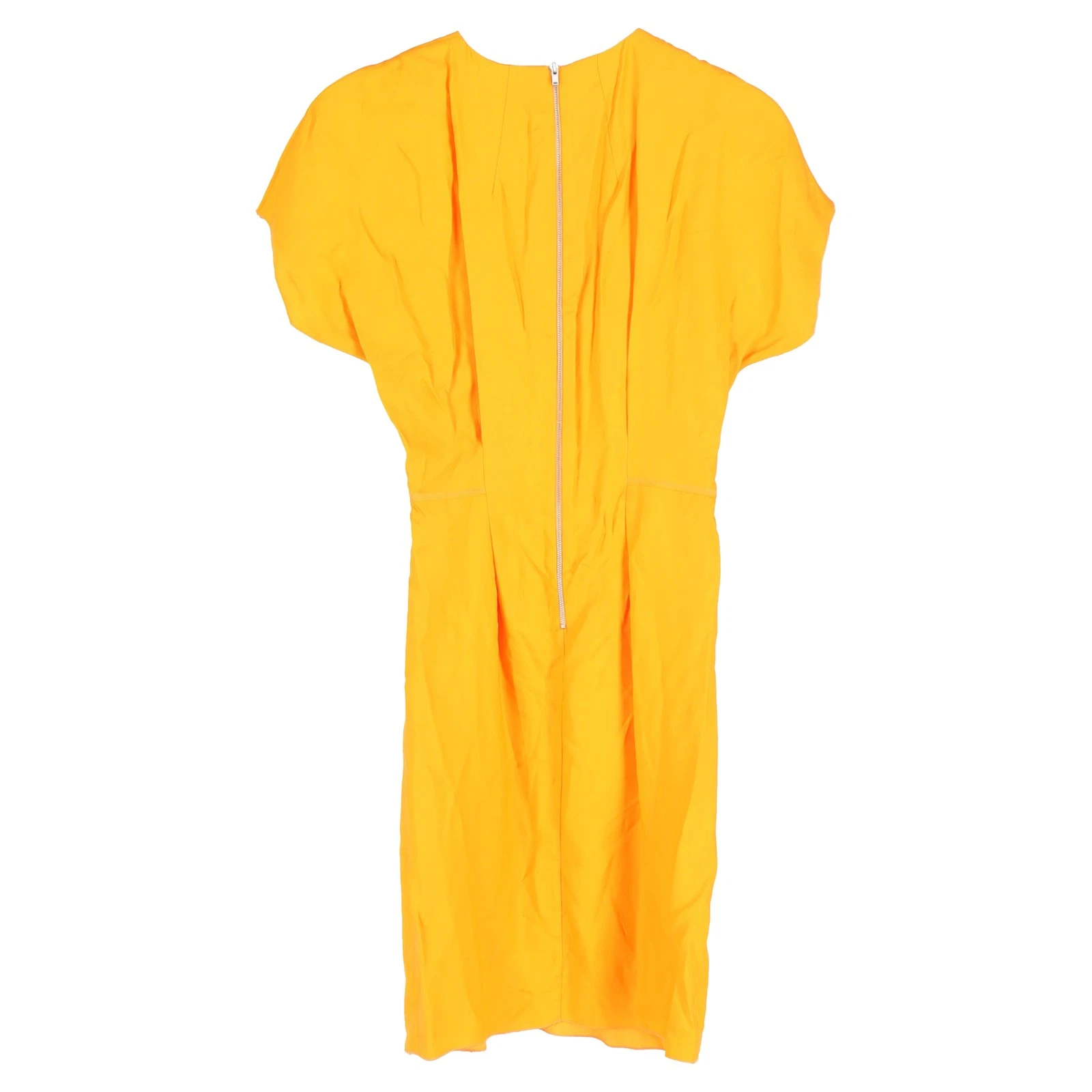 Acne Studios abito tubino girocollo al ginocchio in viscosa arancione