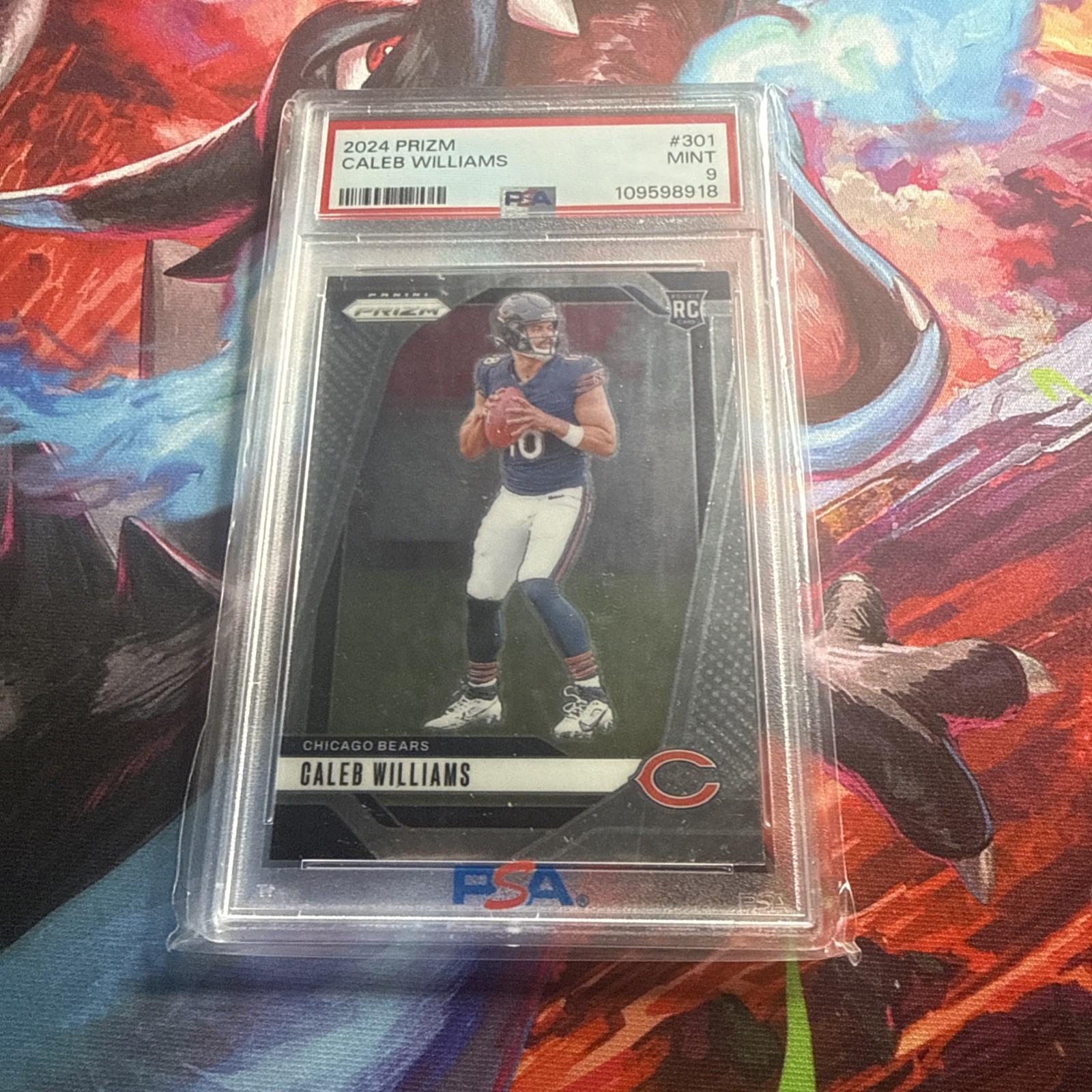 2024 Panini Prizm - Caleb Williams #301 RC PSA 9 CHICAGO BEARS view 1