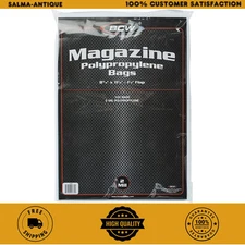 100 Count Pack Storage Protector Magazine Sleeves Standard Regular Size Bags