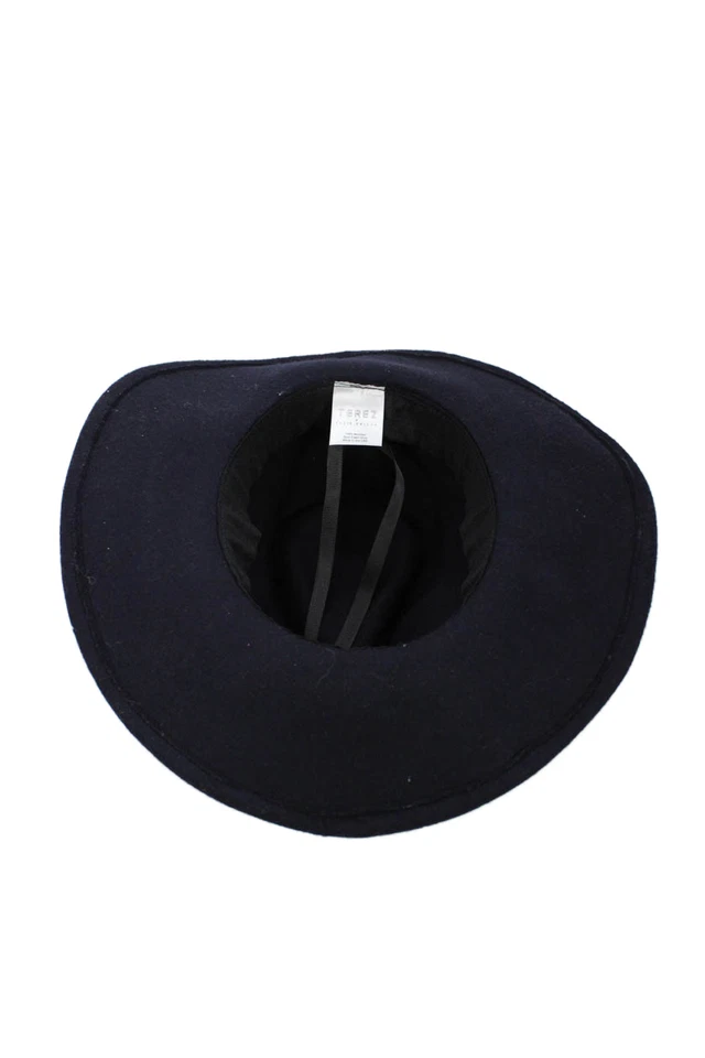Terez & Elisie Frieda Women's Pearl Embellish Wide Rim Western Hat Navy Blue - Image 4 of 4