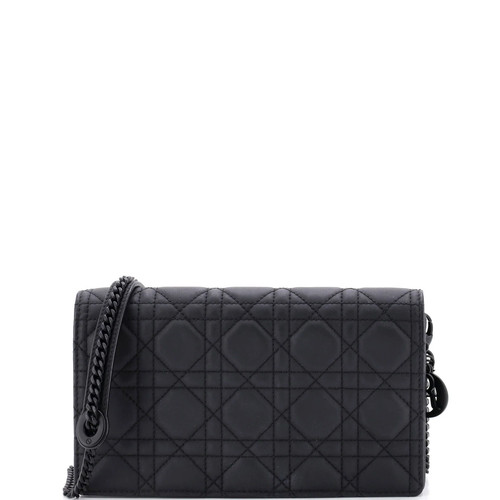 Christian Dior Ultra Matte Lady Dior Wallet on Chain Pouch Cannage Quilt