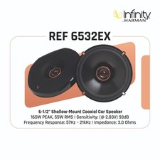 HAUT-PARLEURS DE VOITURE INFINITY | REF 6532EX | HAUT-PARLEUR COAXIAL 6,5" 165W
