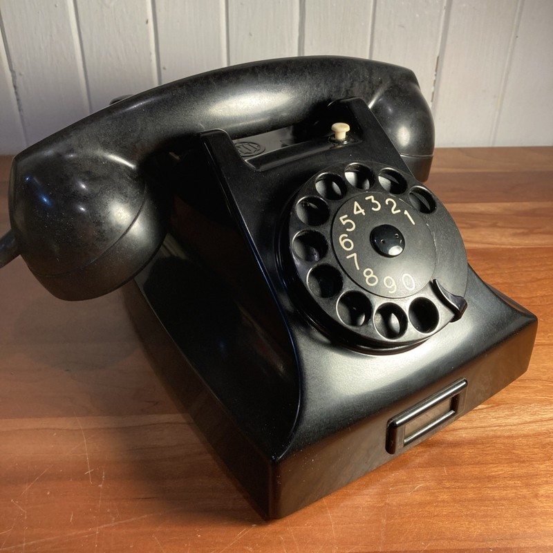 Antique Bakelite Hotel Phone Ericsson  PTT Made In Holland DECO 