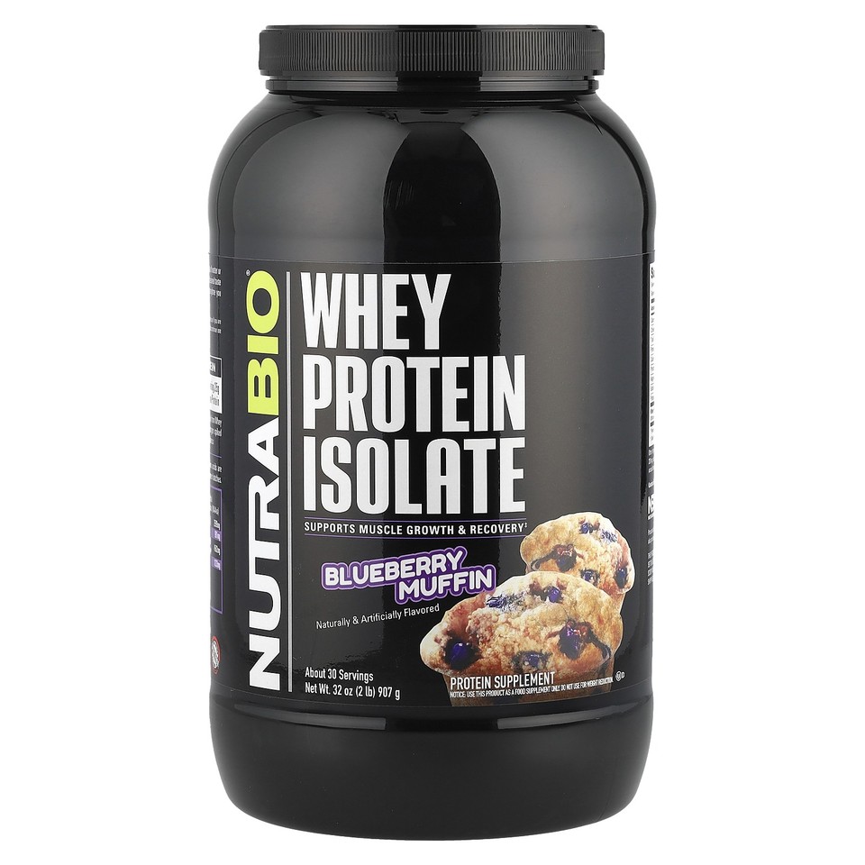 Whey Protein Isolate, Blueberry Muffin, 2 lb (907 g)