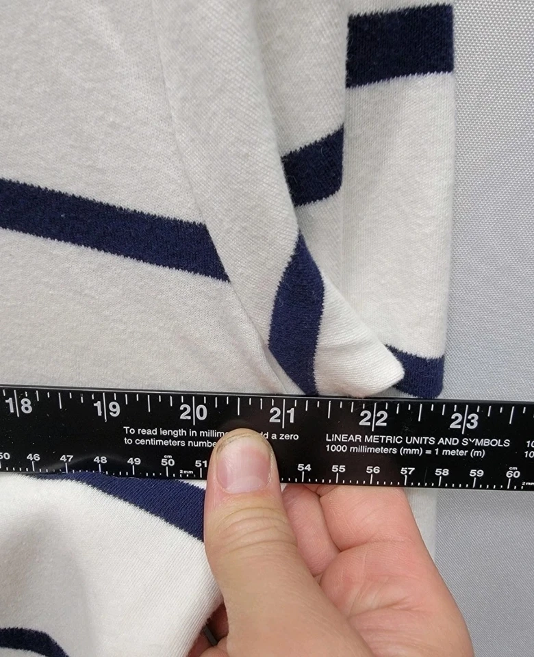 Suéter Pullover Polo Ralph Lauren Niños 1/4 Cremallera Simulada Rayas Talla XL 18-20 Blanco Foto 4 de 4