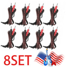 8SET TENS Unit Lead Wires FOR INTENSITY 10 2500 3000 7000 EMS 7500 TWIN STIM USA