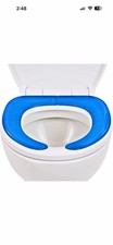 Vive Gel Toilet Seat Cushion Cover - Raised Padded Riser for Blue