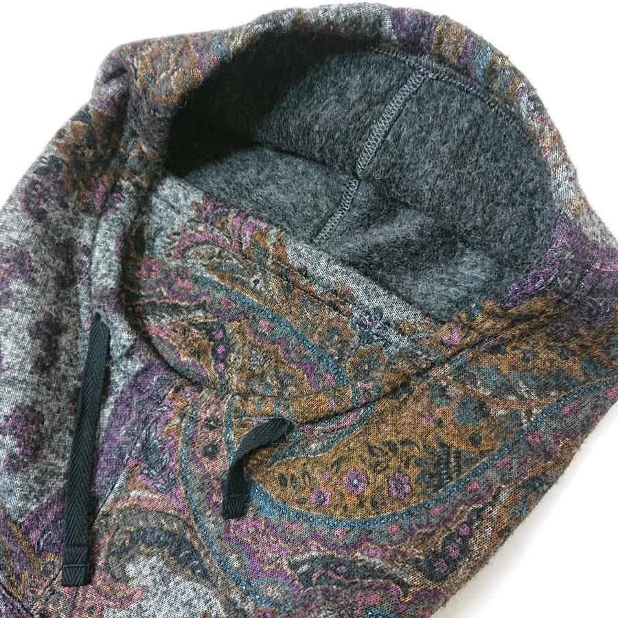 Engineered Garments Hooded Wool Vest Liner Charcoal Gray Paisley FREE Size F/S - Image 4 of 4