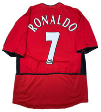 maglia calcio Cristiano Ronaldo manchester united 2002 2003 Vodafone CR7 M