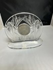 Vintage LALIQUE Clear & Frosted Crystal SIGNED Round Iris Clock *Pro Serviced* — photo 6