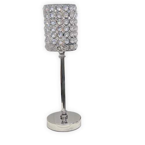 Elegance Crystal and Metal Tealight Candle Holder Candlestick Candelabra - Picture 2 of 2