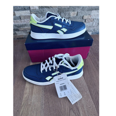 Reebok Court Advance Kinder Sneaker blau weiß grün, Größe 36, Anti-Rutsch