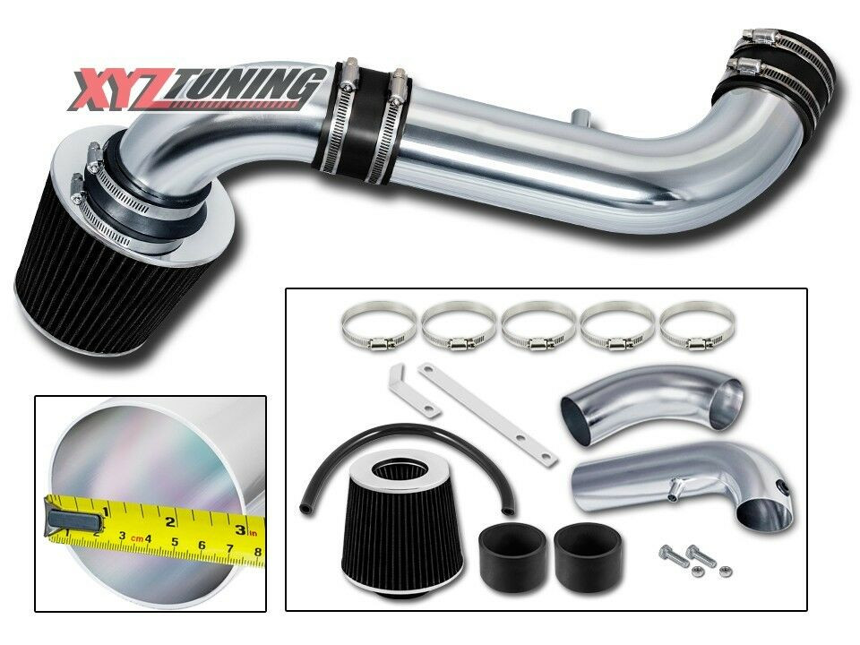 BLACK 03-10 Dakota 3.7L V6 / 4.7L V8 Air Intake Induction Kit + Filter 3"