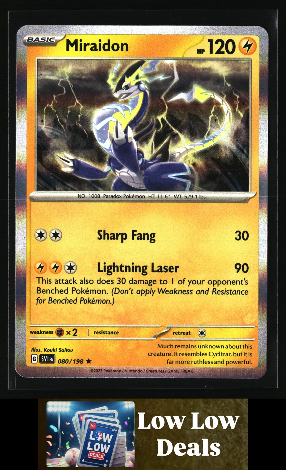 SV01: Scarlet & Violet Base Set #080/198 Miraidon Holo